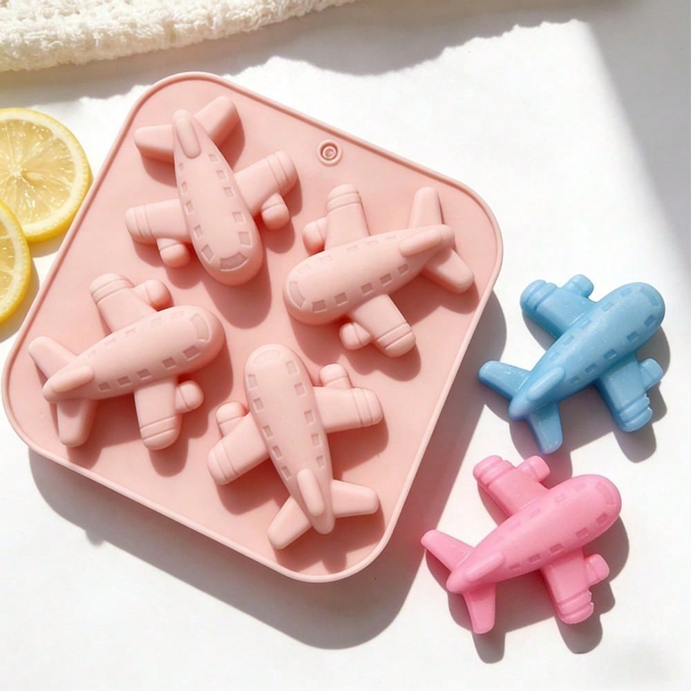 Candle Making Supplies Wholesale - 4-delige vliegtuig siliconen mal, schattige vliegtuig