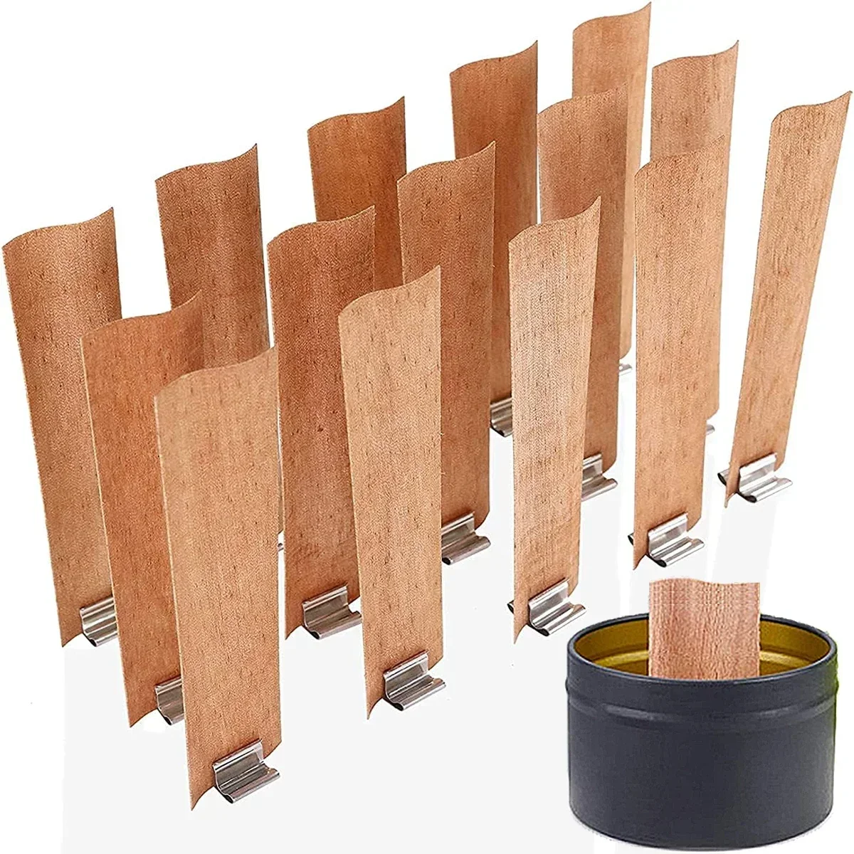 Candle Warning Label - 10 stks/set S-vormige Houten Kaarsenwieken Milieuvriendelijke
