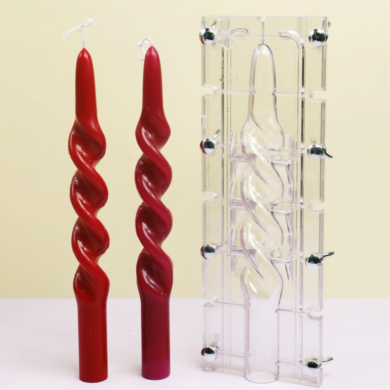 Candle Making Supplies Wholesale - Gedraaide Streep Kolom Acryl Kaars Schimmel