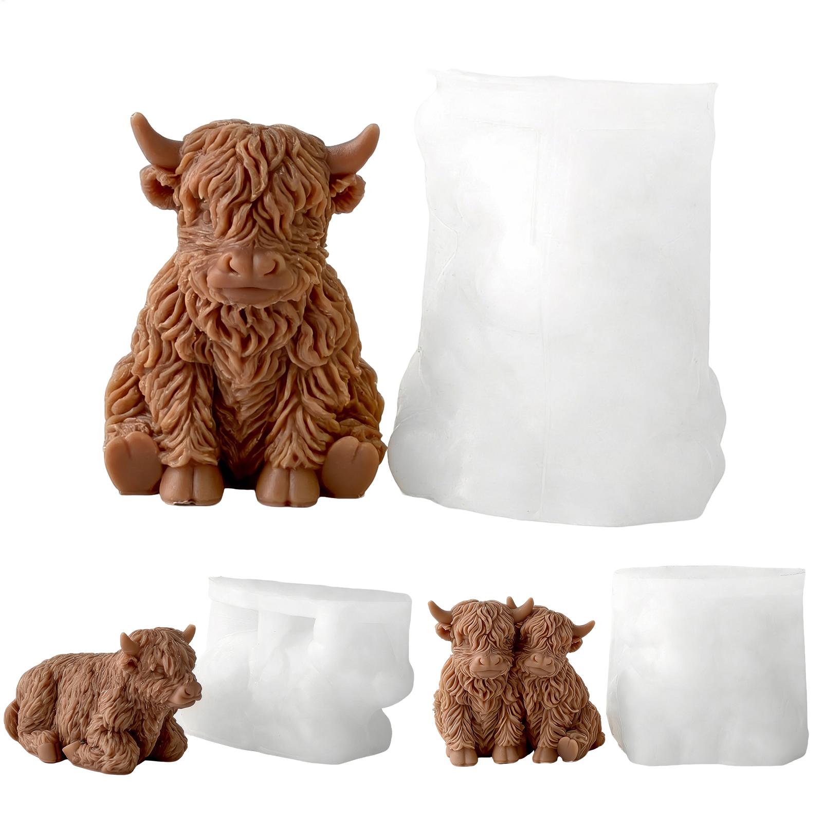 Candle Making Supplies Wholesale - Highland Cow siliconen mal herbruikbare 3D
