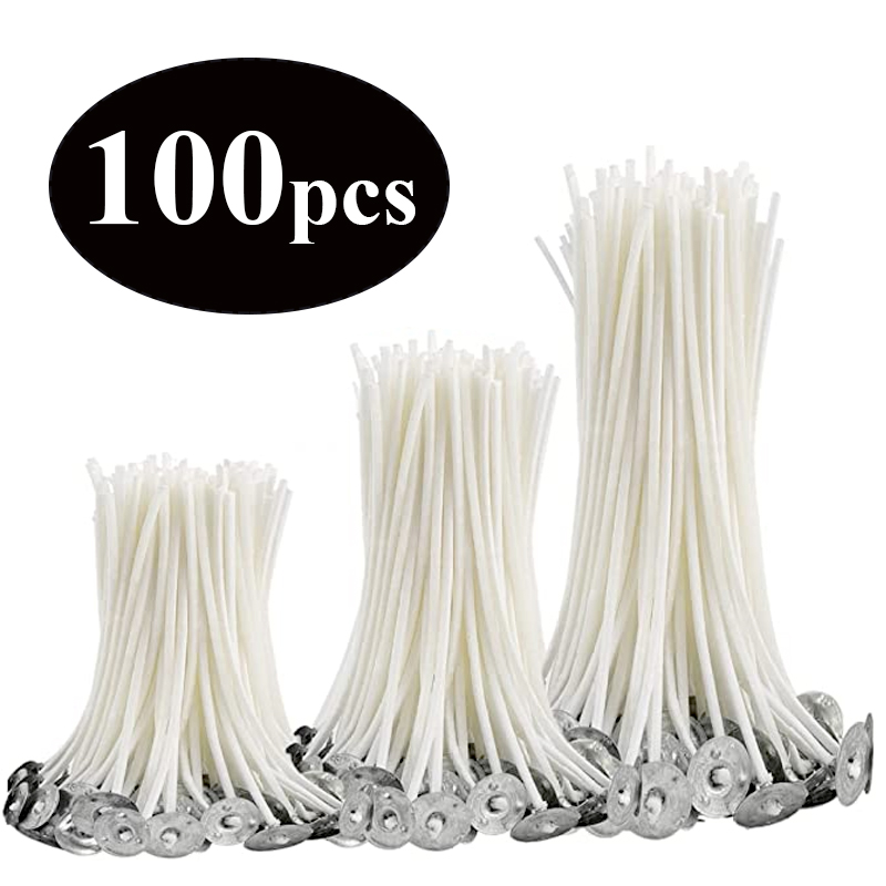 Cotton Wick Pre Tabbed - Rookloze Kaars Wieken 2.6-20 Cm Voorgewaxte