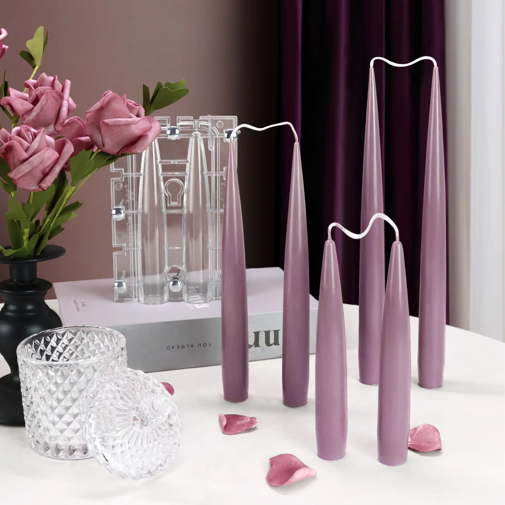 Candle Making Supplies Wholesale - Dubbele Puntige Kolom Kaars Acryl Mal
