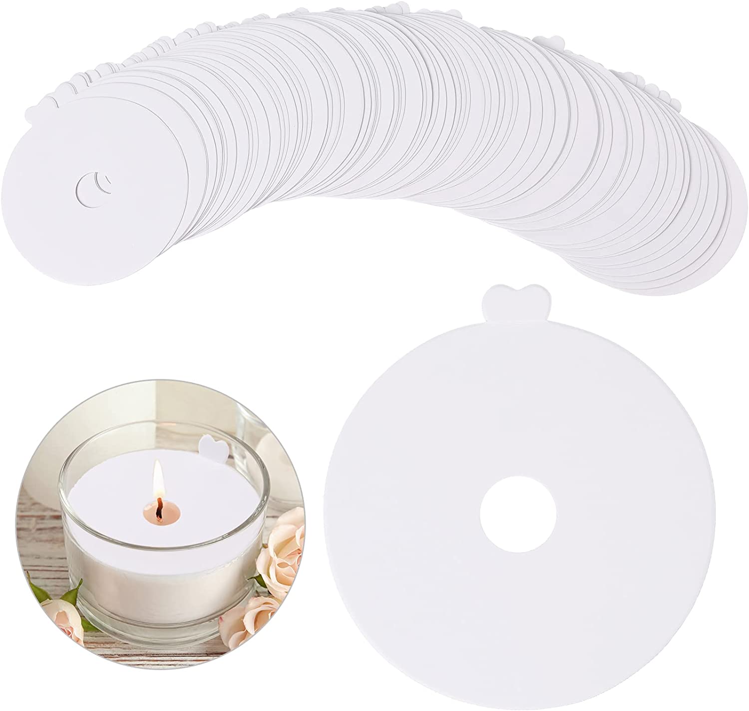 100 Stuks Kaars Stofbeschermer - Candle Warning Label recensie en prijs