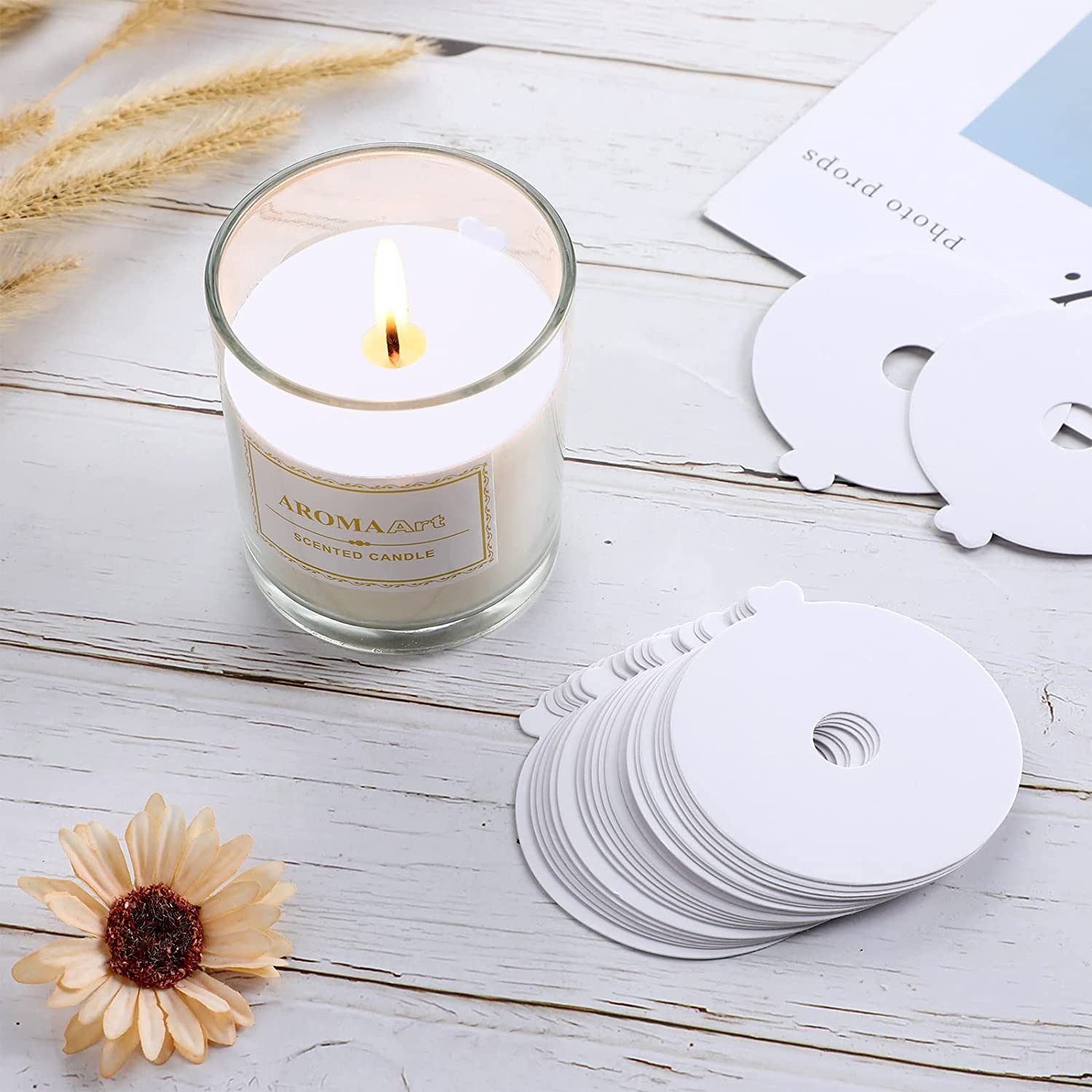 100 Stuks Kaars Stofbeschermer - Candle Warning Label recensie en prijs