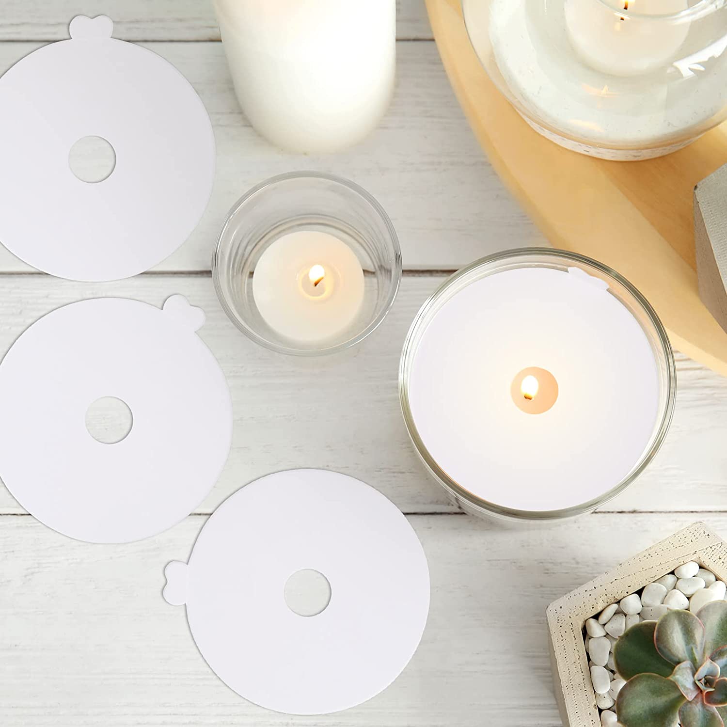 100 Stuks Kaars Stofbeschermer - Candle Warning Label recensie en prijs