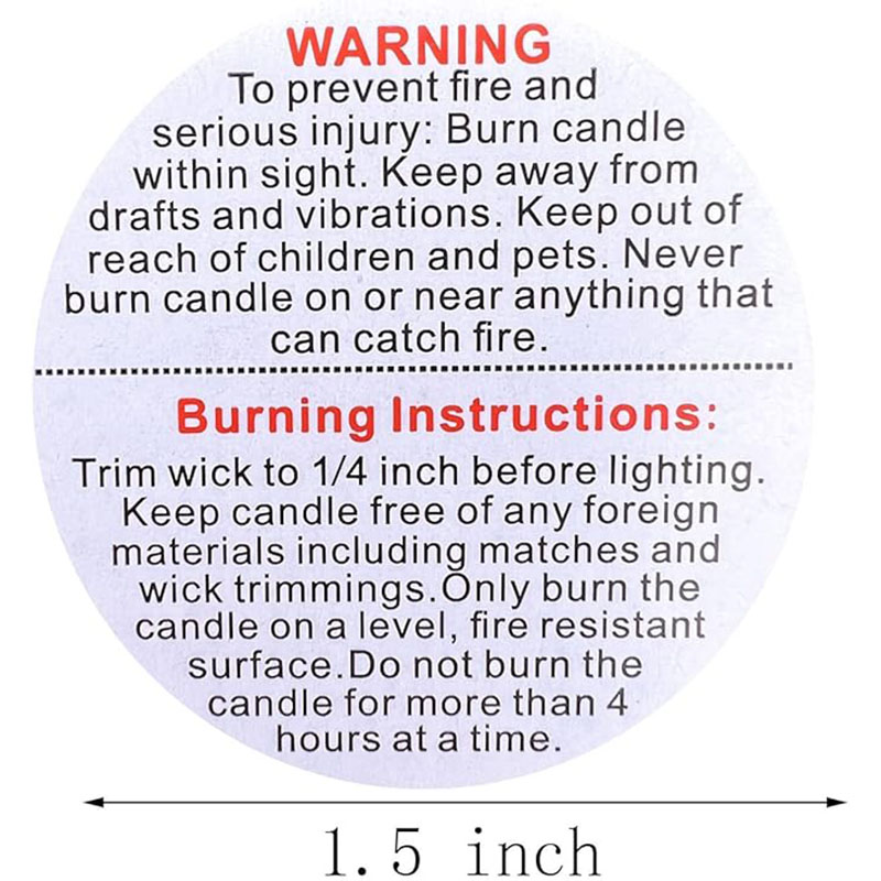 500/1000 Stuks Kaars Waarschuw - Candle Warning Label recensie en prijs