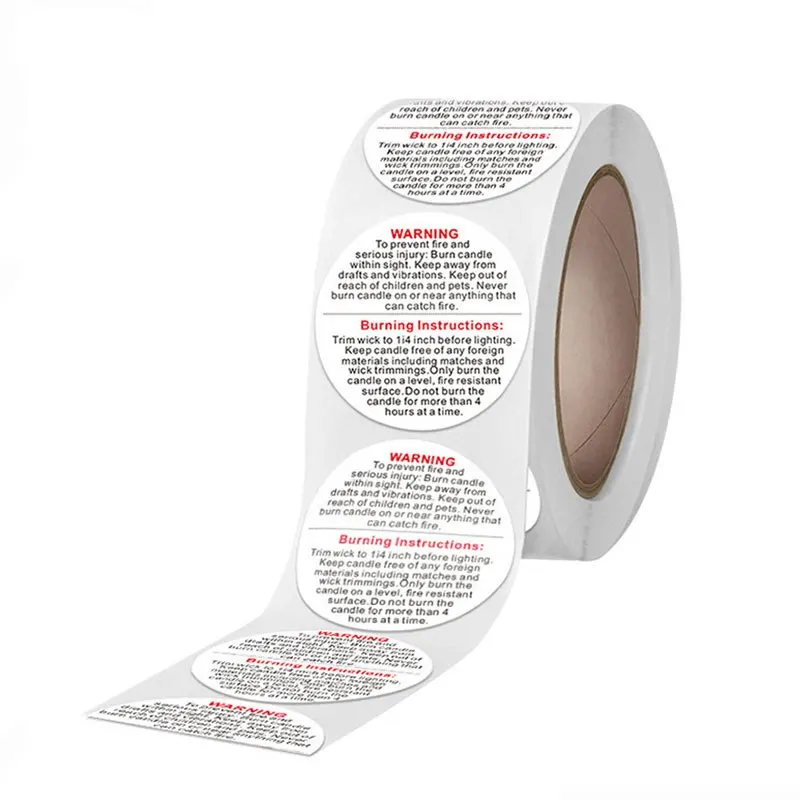 1roll, 500 stuks Kaarspot Cont - Candle Warning Label recensie en prijs
