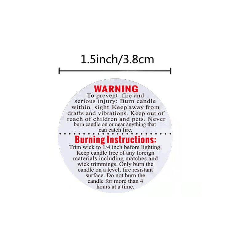 500 Stuks Waarschuwingslabels  - Candle Warning Label recensie en prijs