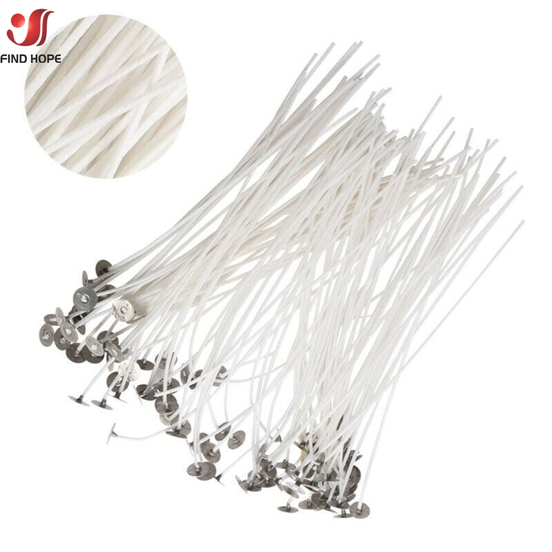 100 stks/zak Rookloze Kaars Wi - Cotton Wick Pre Tabbed recensie en prijs