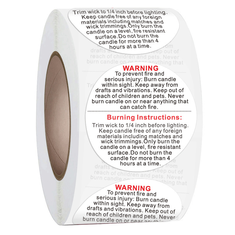 100-500 stks 1 inch Engels Waa - Candle Warning Label recensie en prijs