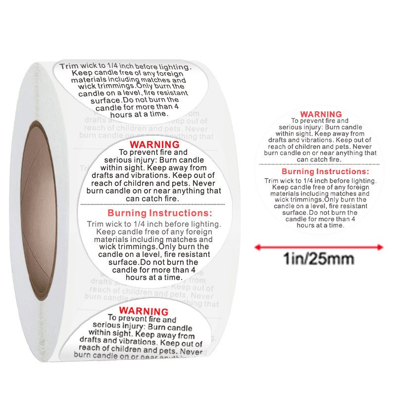 500 Stuks Witte Kaars Waarschu - Candle Warning Label recensie en prijs
