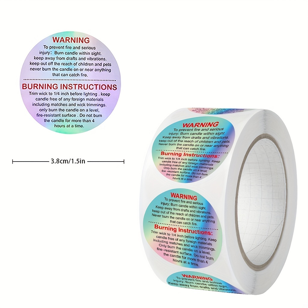 500 stuks Wax Melt Waarschuwin - Candle Warning Label recensie en prijs