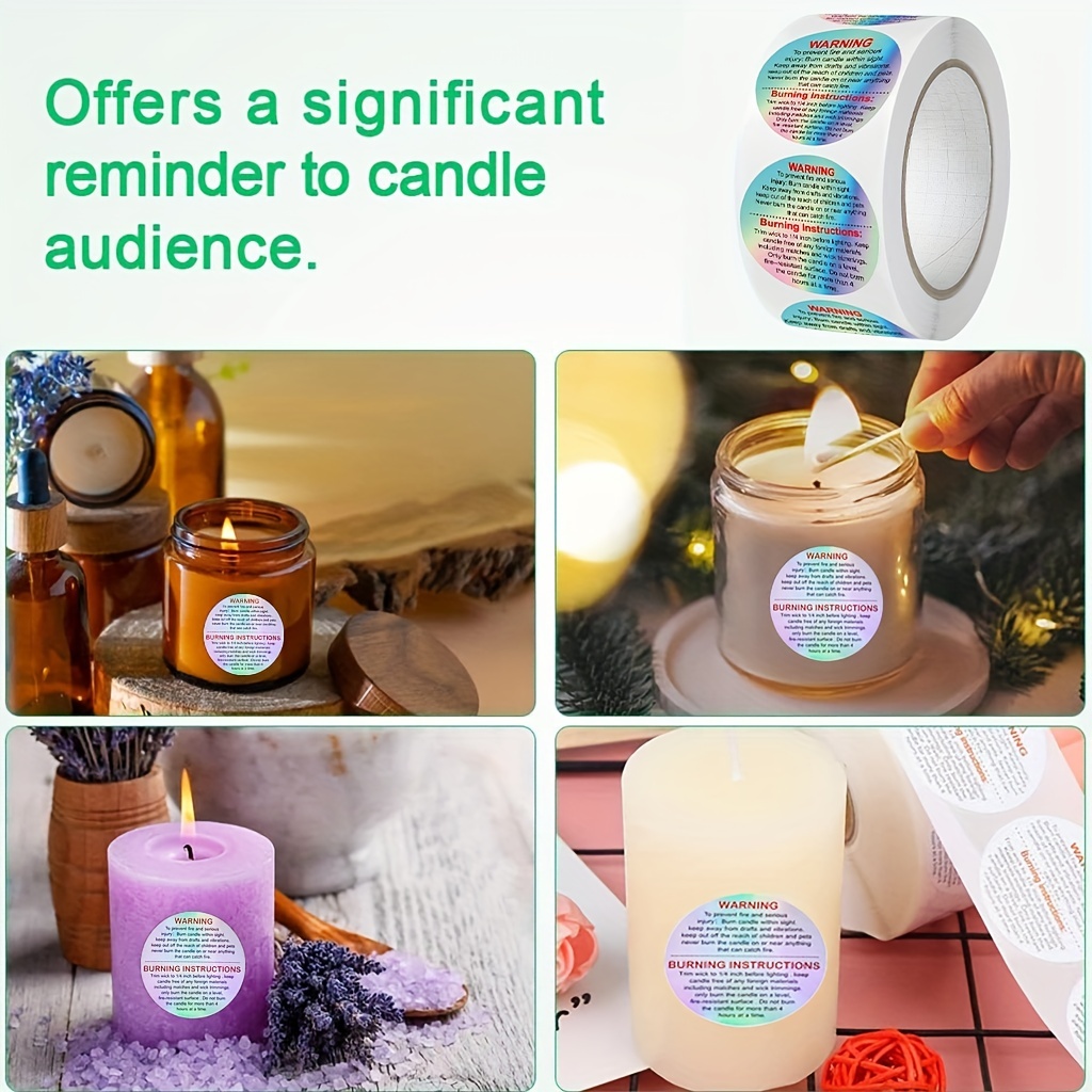 500 stuks Wax Melt Waarschuwin - Candle Warning Label recensie en prijs