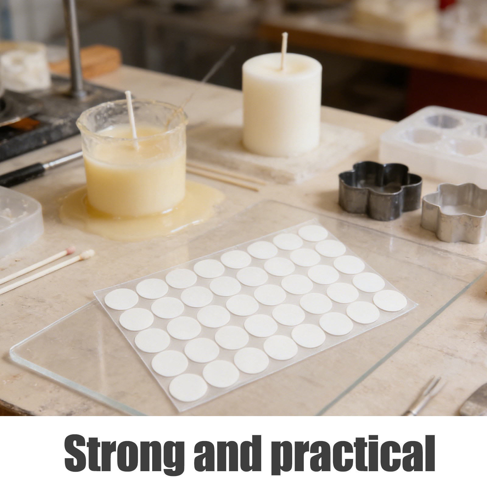 800 stuks kaarslontstickers, d - Adhesive Dot Wick recensie en prijs