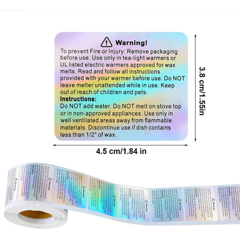 500 STKS Waterdichte Kaars Waa - Candle Warning Label recensie en prijs