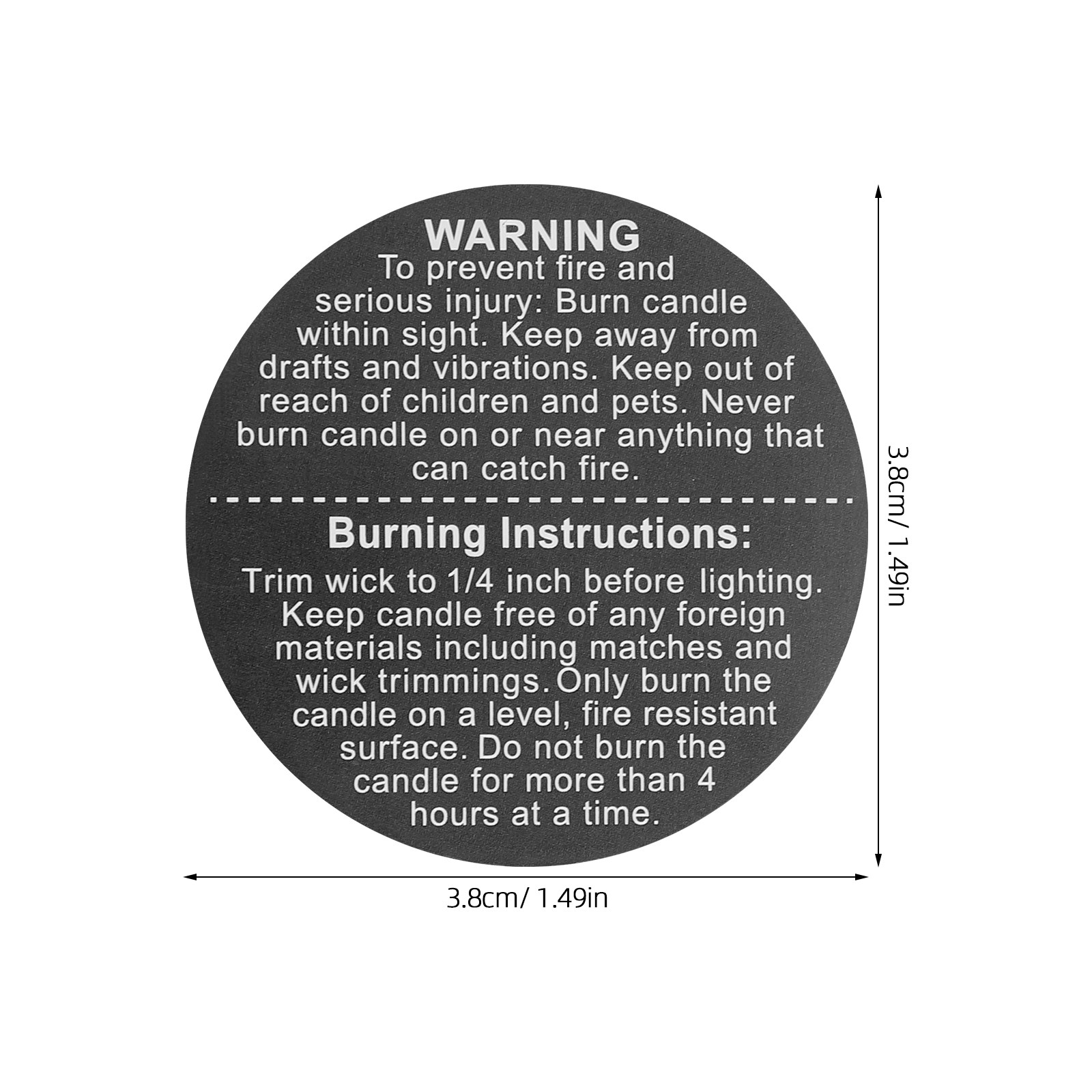 500 stuks veiligheidssticker v - Candle Warning Label recensie en prijs