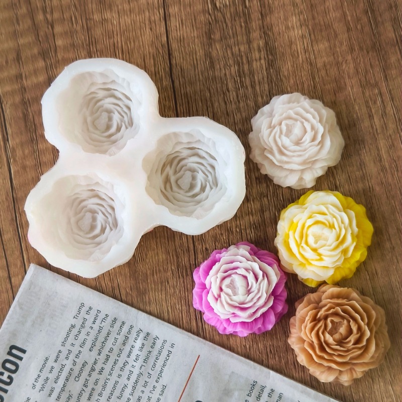 3 stks/set Pioenbloem Kaars Si - Candle Making Supplies Wholesale recensie en prijs